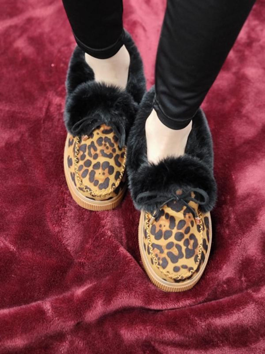 Smaibulun Doll | Cheetah Faux-Fur Anklet Yana Moccasin