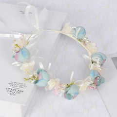 Blue Fairy Pearl Flower Crown