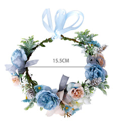 Elegant Blue Flower Crown