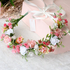 Light Pink Rose Flower Crown