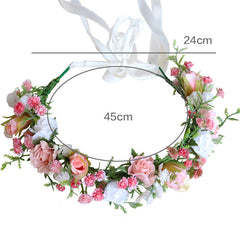 Light Pink Rose Flower Crown