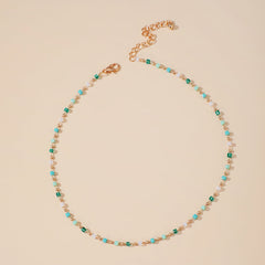 Turquoise Bead Chain Necklace