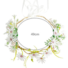 White Daisy Flower Crown