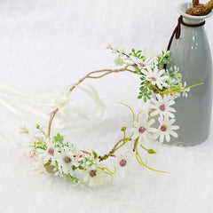 White Daisy Flower Crown