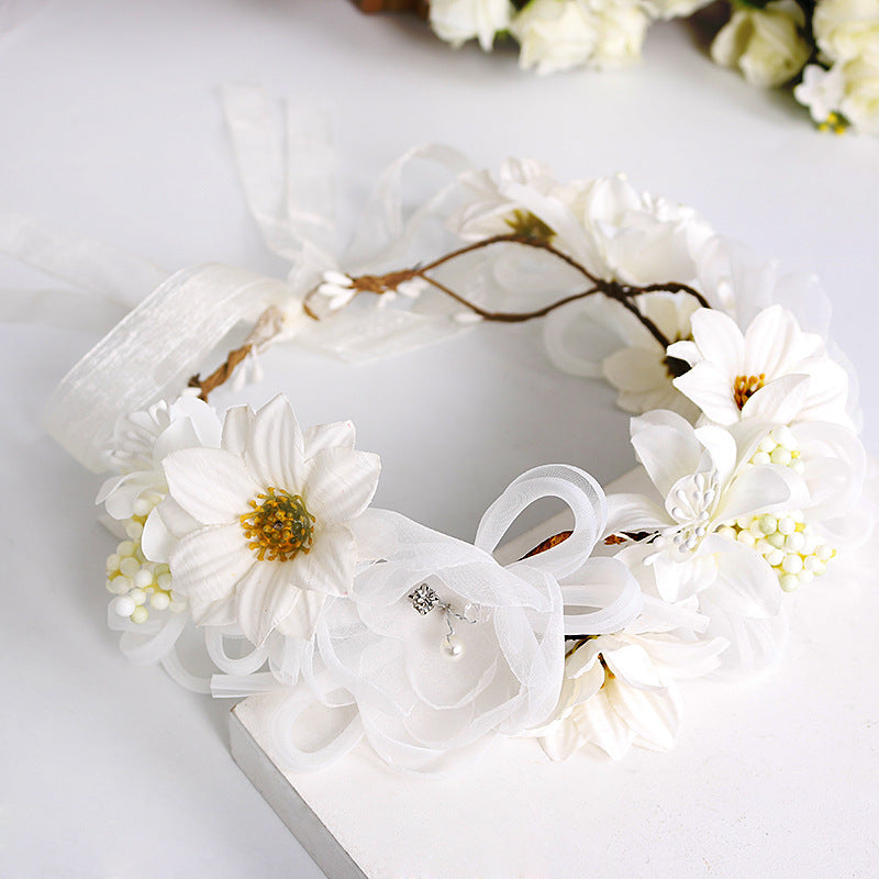 White Lace Flower Crown