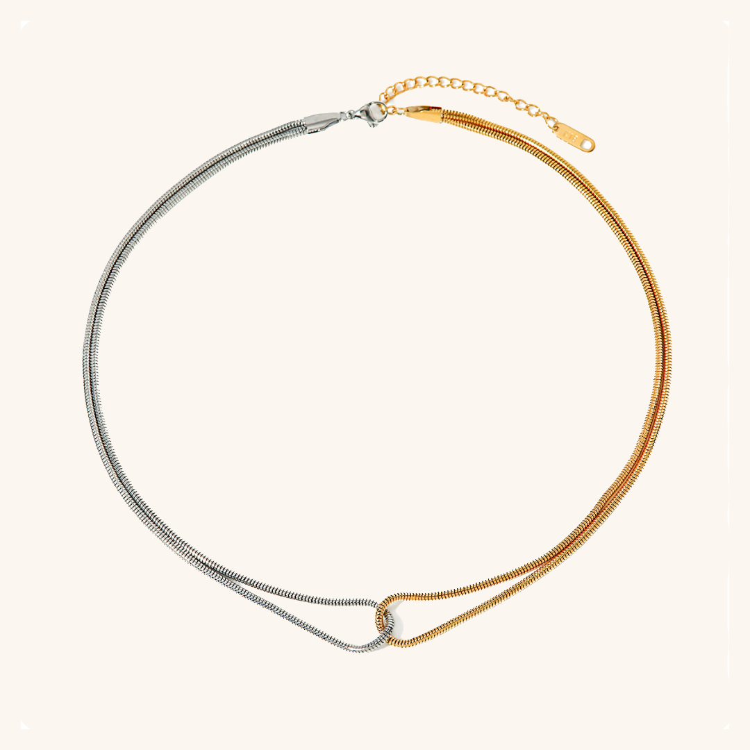 Liora Two-Tone Twist Necklace