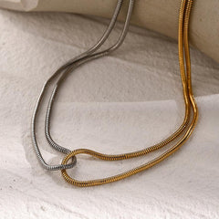 Liora Two-Tone Twist Necklace