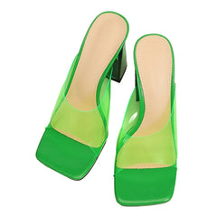 Liyke Transparent Crystal Clear Heels Women Slippers – Fashion Square Open Toe Summer Sandals