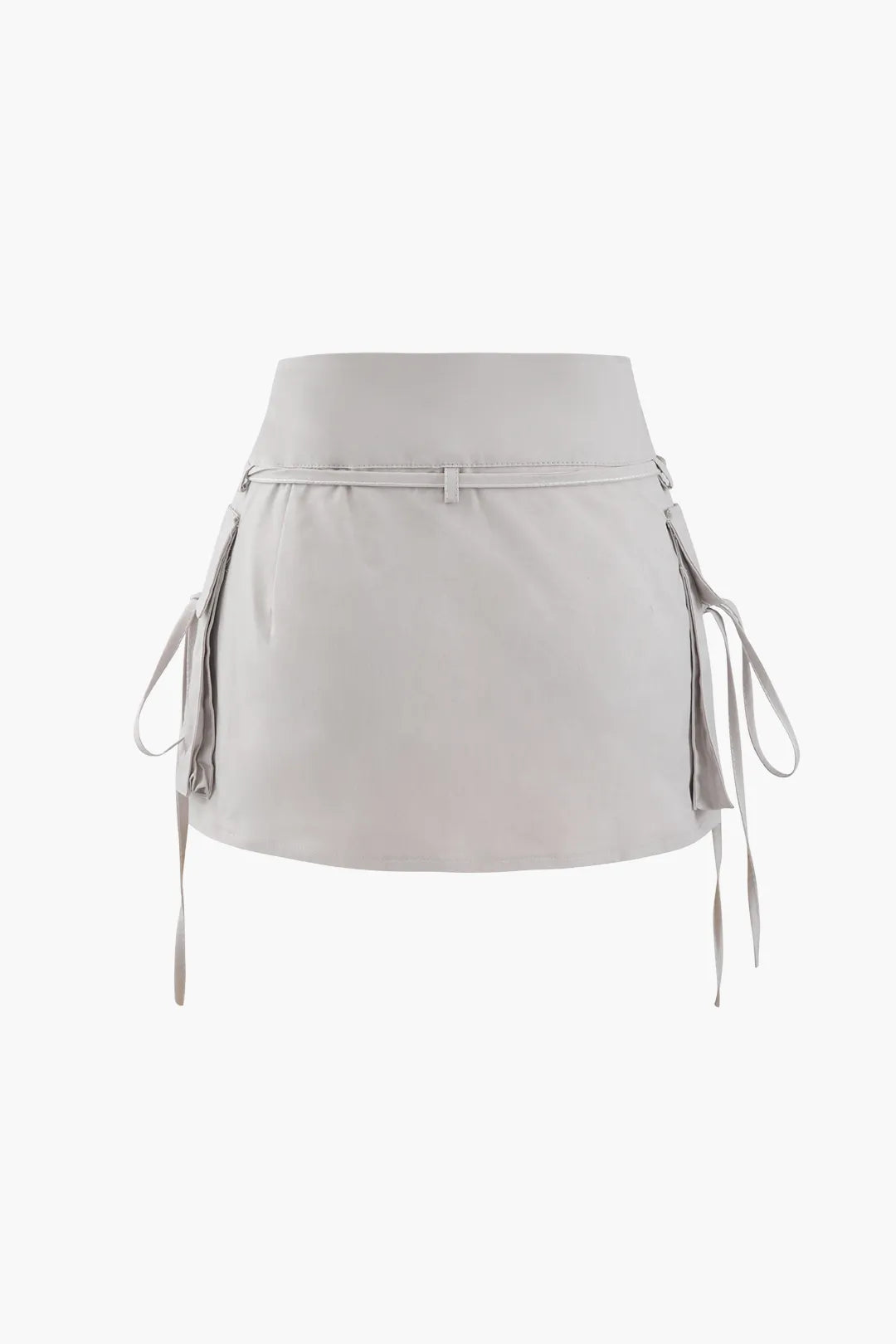 Lousia Grey Tie Cargo Mini Skirt