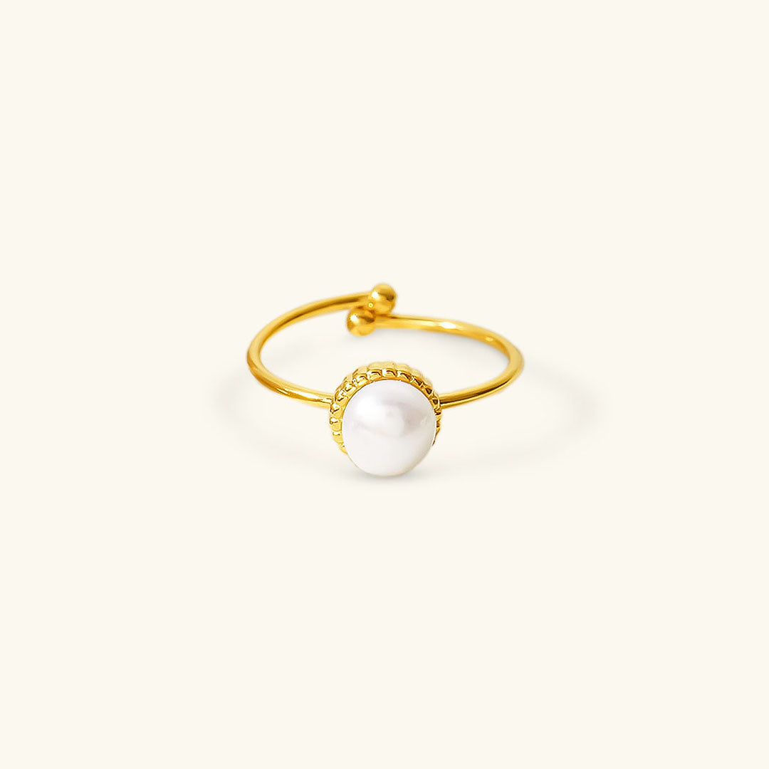 Luna Gold Pearl Ring