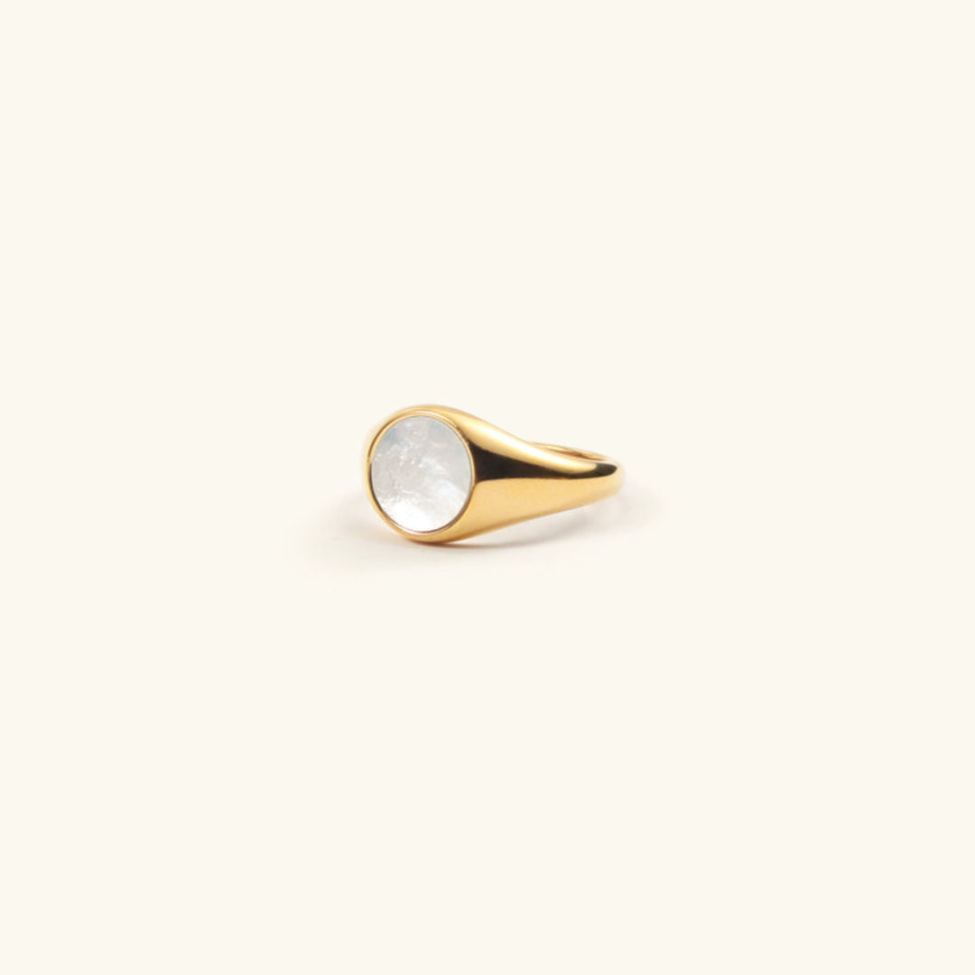 Luna Mother of Pearl Ring