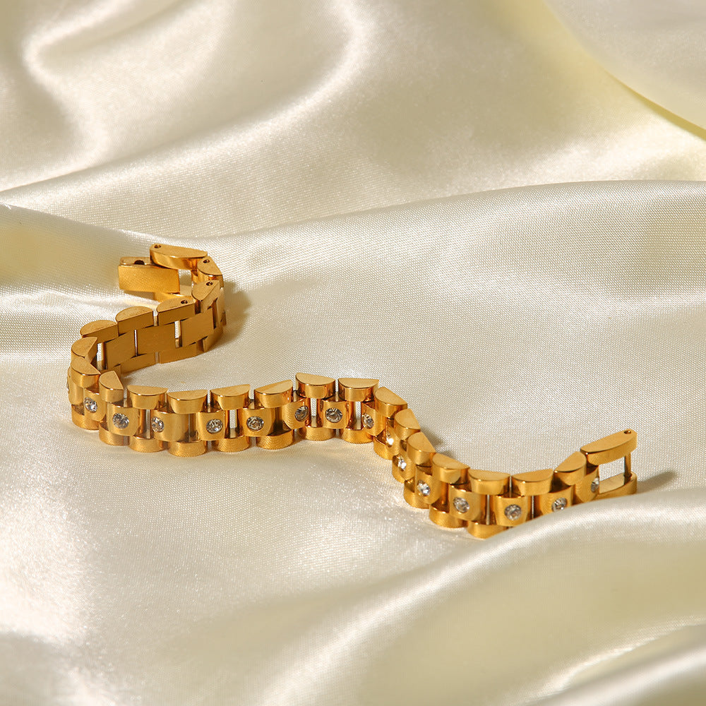 Luxe Gold Watchband Bracelet