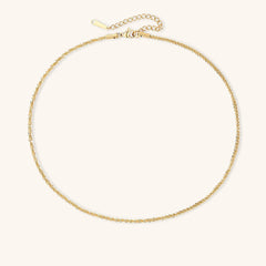 Luxe Twist Gold Chain Necklace