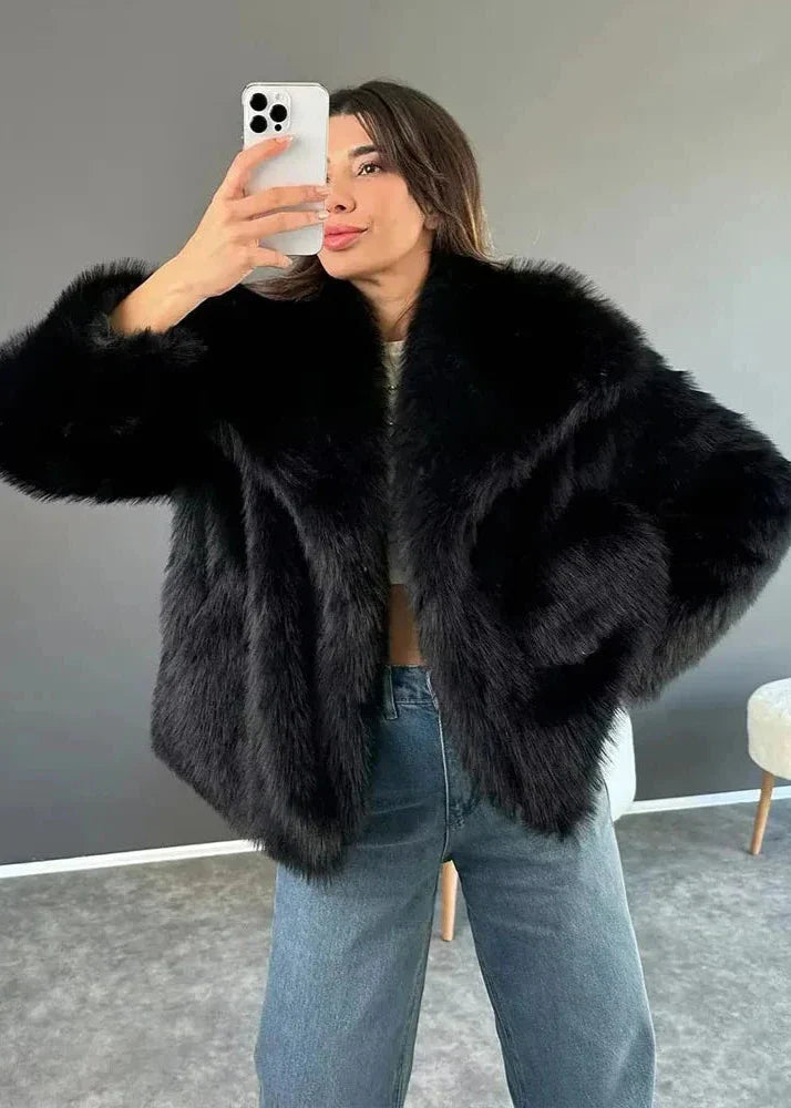 Luxurious Faux Fur Winter Coat