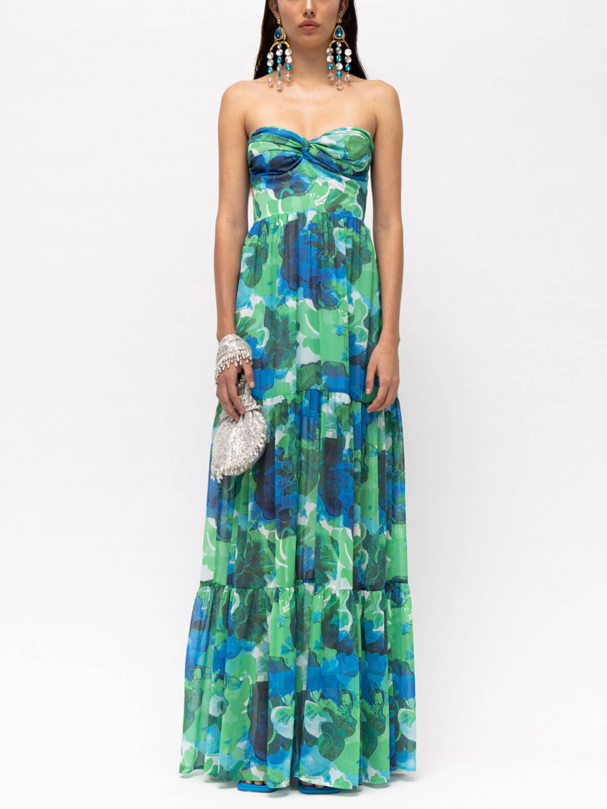 Vacation Casual Printed Wrap-Around Maxi Dress