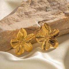 Marina Bloom - Gold Flower Earrings