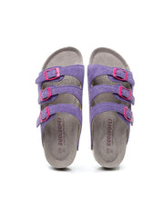 Maibulun | Lilac Triple-Buckle Suede Upper Sandal