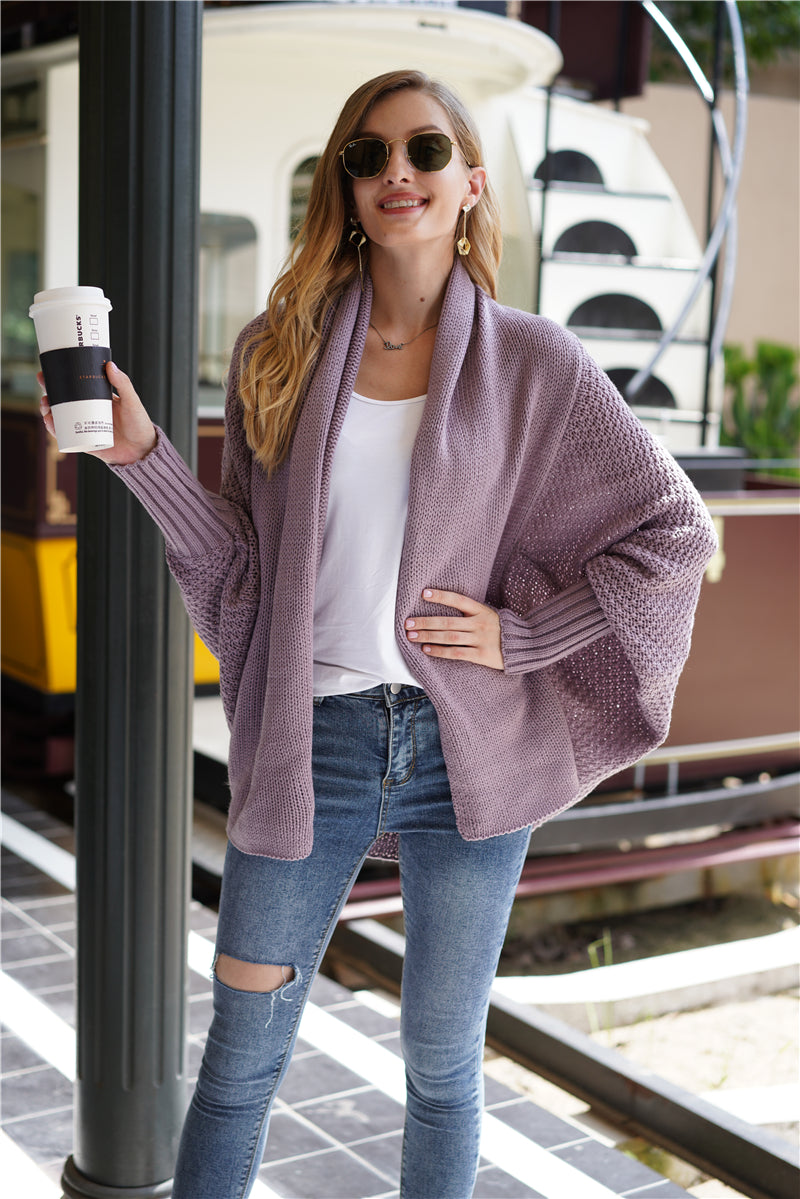 Smaibulun | Mauve Batwing Easy On Cardigan