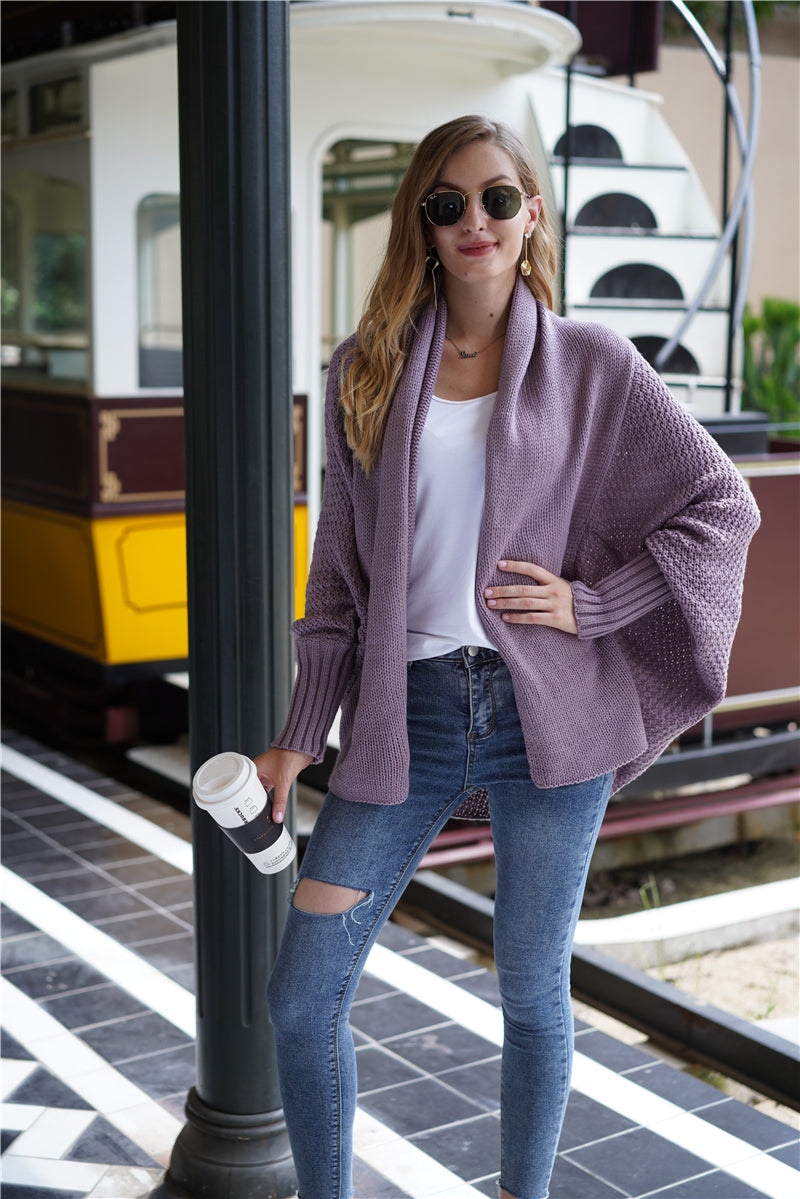 Smaibulun | Mauve Batwing Easy On Cardigan