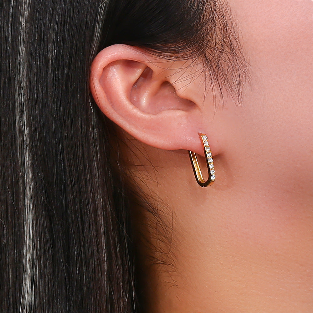 Maya Rectangle Hoop Earrings