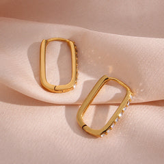 Maya Rectangle Hoop Earrings