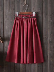 Midi Knee Length Summer Skirt Women With Belt 2024 Fashion Korean Ladies High Waist Pleated A-line School Skirt Female