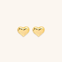 Mila Heart - Gold Stud Earrings