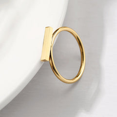 Minimalist Bar Design Gold Ring