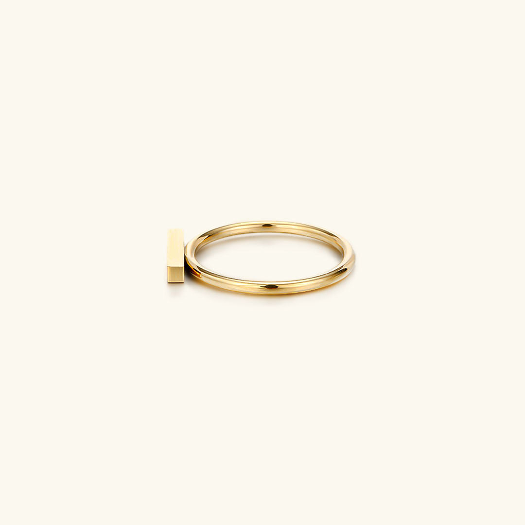 Minimalist Bar Design Gold Ring