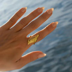 Mira Gold Wave Ring