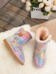 SMAIBULUN Ugg | Faux Fur-Lined Leather Suede Boots