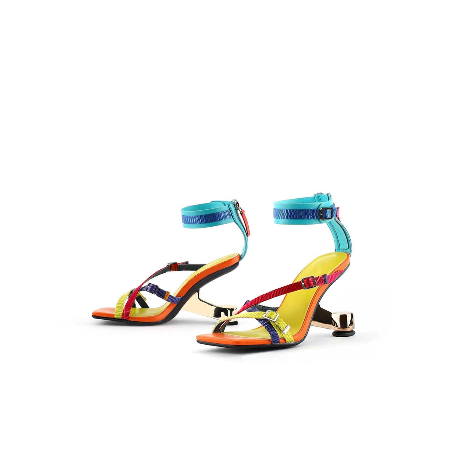 JADYROSE | ANKLE STRAP ELEVATOR HEEL SANDAL MULTI