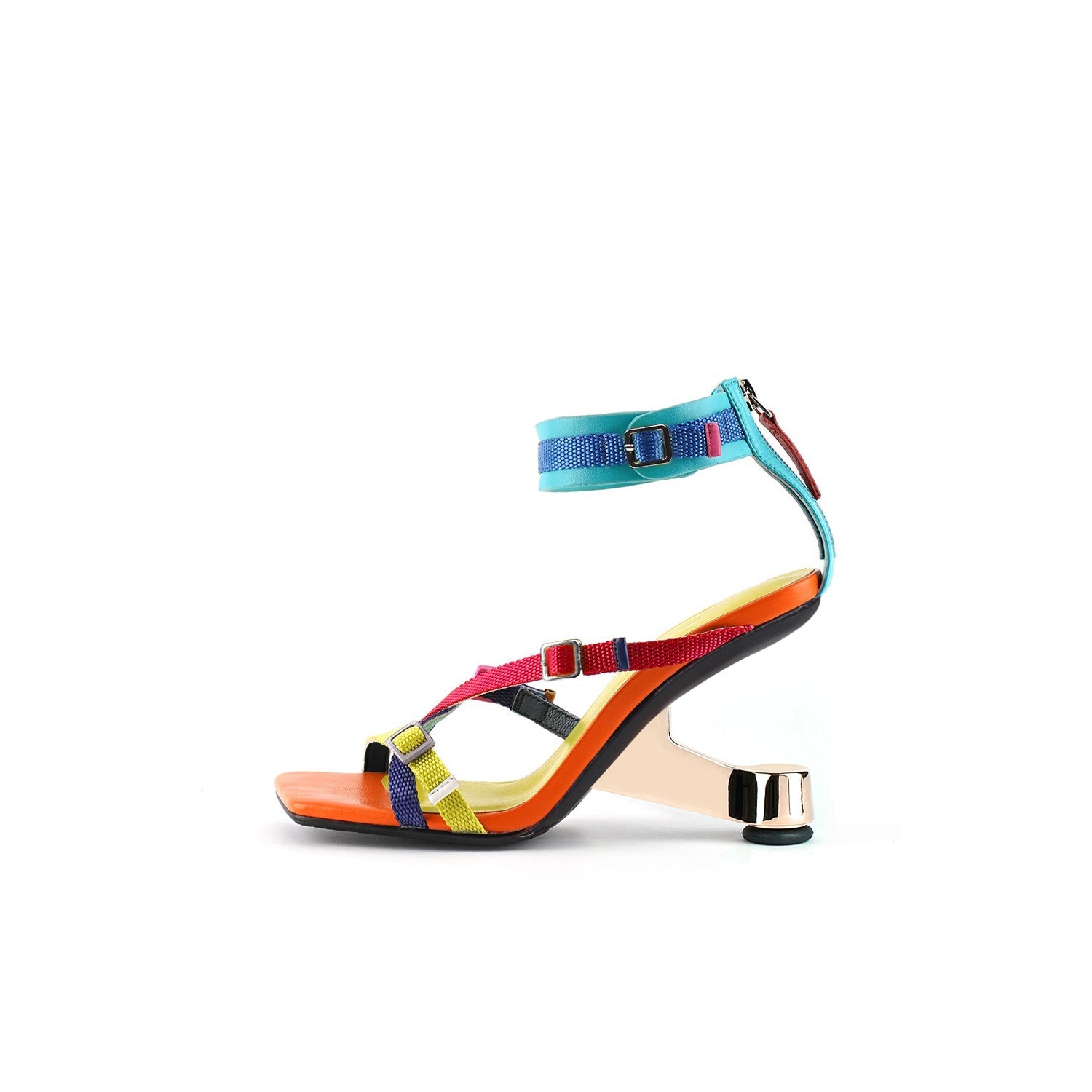 JADYROSE | ANKLE STRAP ELEVATOR HEEL SANDAL MULTI