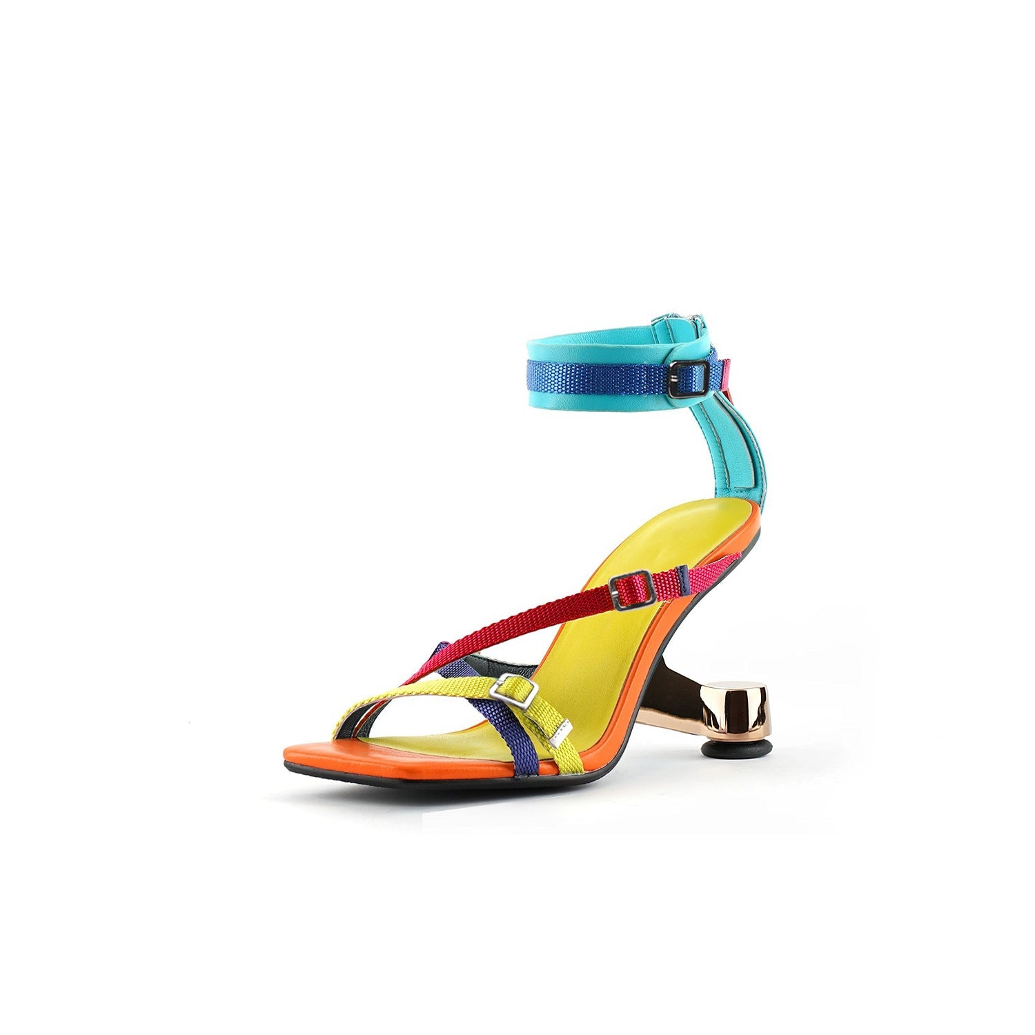 JADYROSE | ANKLE STRAP ELEVATOR HEEL SANDAL MULTI