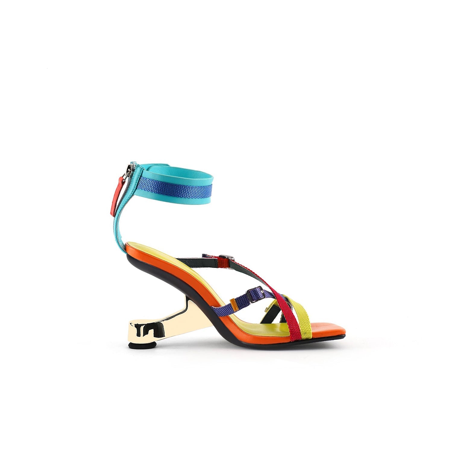 JADYROSE | ANKLE STRAP ELEVATOR HEEL SANDAL MULTI