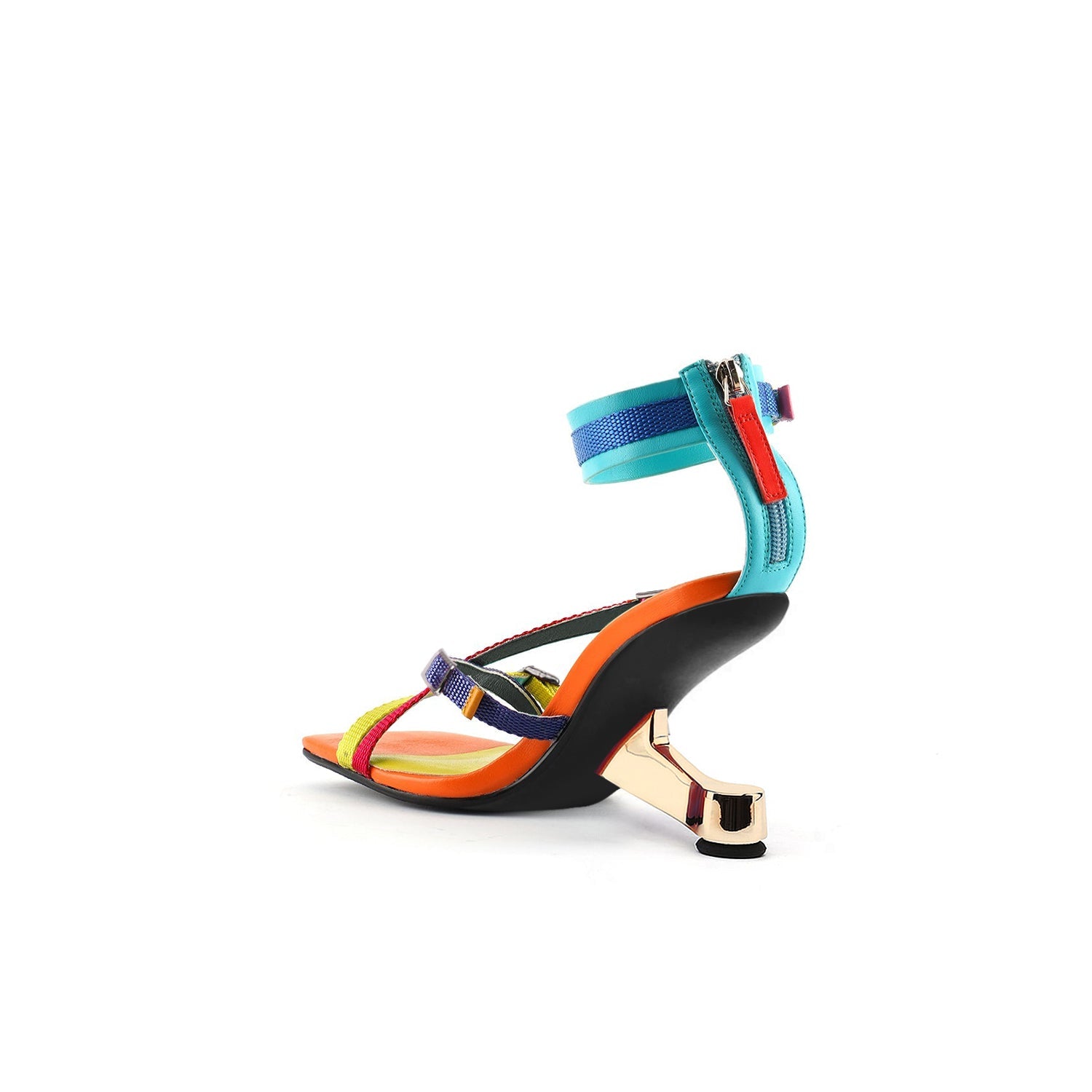 JADYROSE | ANKLE STRAP ELEVATOR HEEL SANDAL MULTI