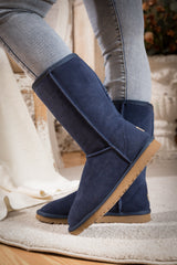 SMAIBULUN Ugg | CLASSIC SUEDE MID-LENGTH BOOTS - NAVY