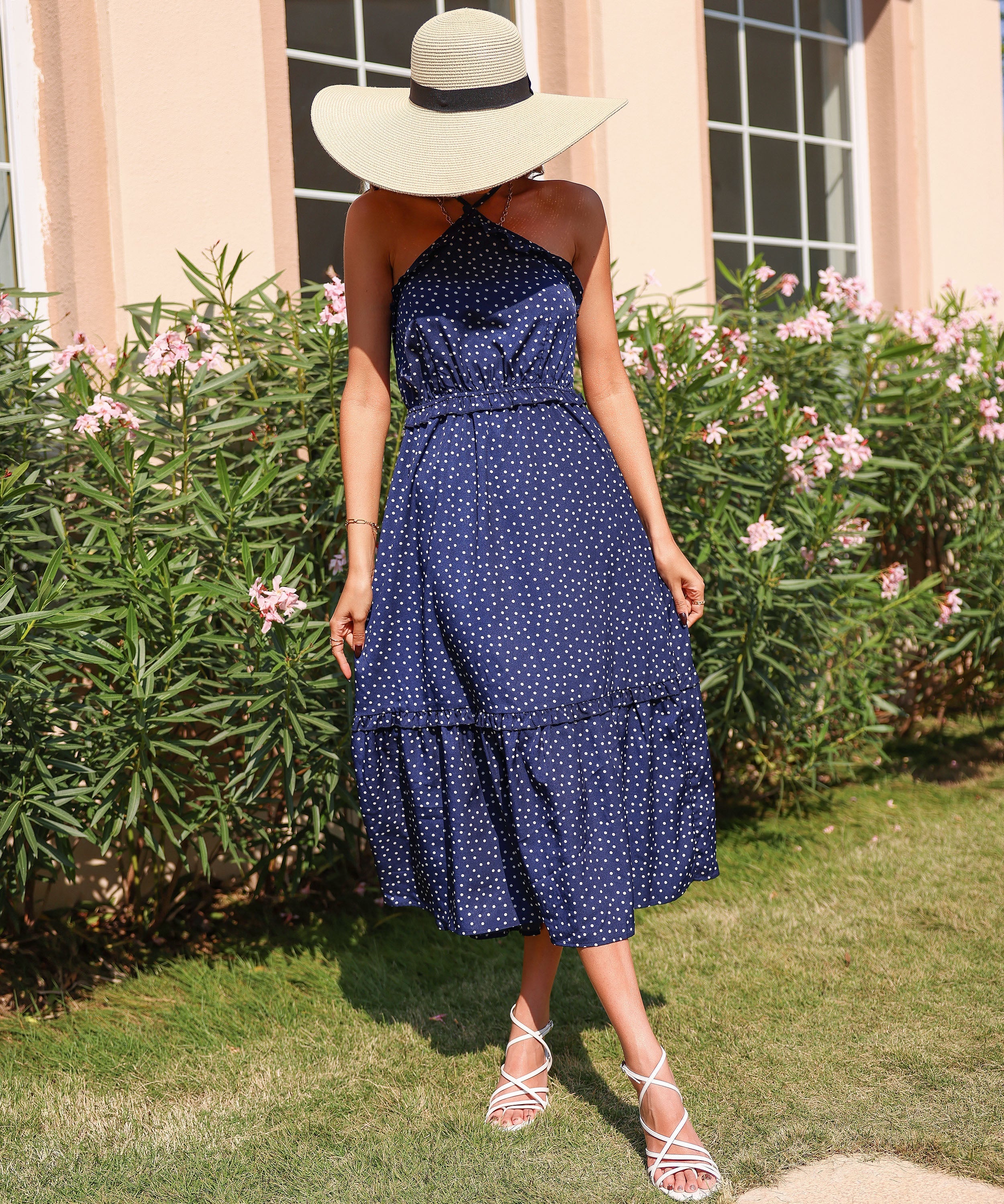 JANAHA DRESS - NAVY BLUE