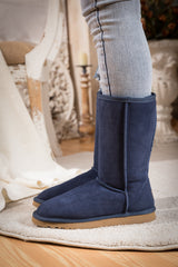 SMAIBULUN Ugg | CLASSIC SUEDE MID-LENGTH BOOTS - NAVY