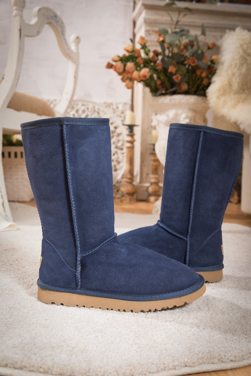 SMAIBULUN Ugg | CLASSIC SUEDE MID-LENGTH BOOTS - NAVY