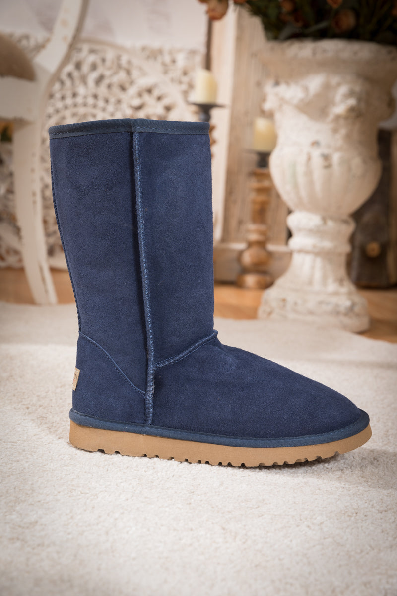 SMAIBULUN Ugg | CLASSIC SUEDE MID-LENGTH BOOTS - NAVY