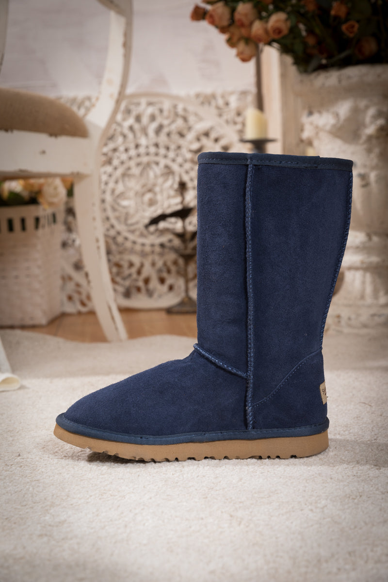 SMAIBULUN Ugg | CLASSIC SUEDE MID-LENGTH BOOTS - NAVY