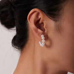 Nina Pearl Hoop Earrings