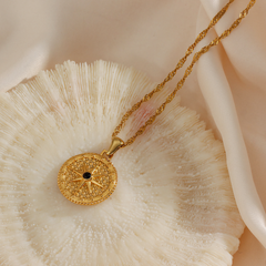 Nova Compass Gold Necklace