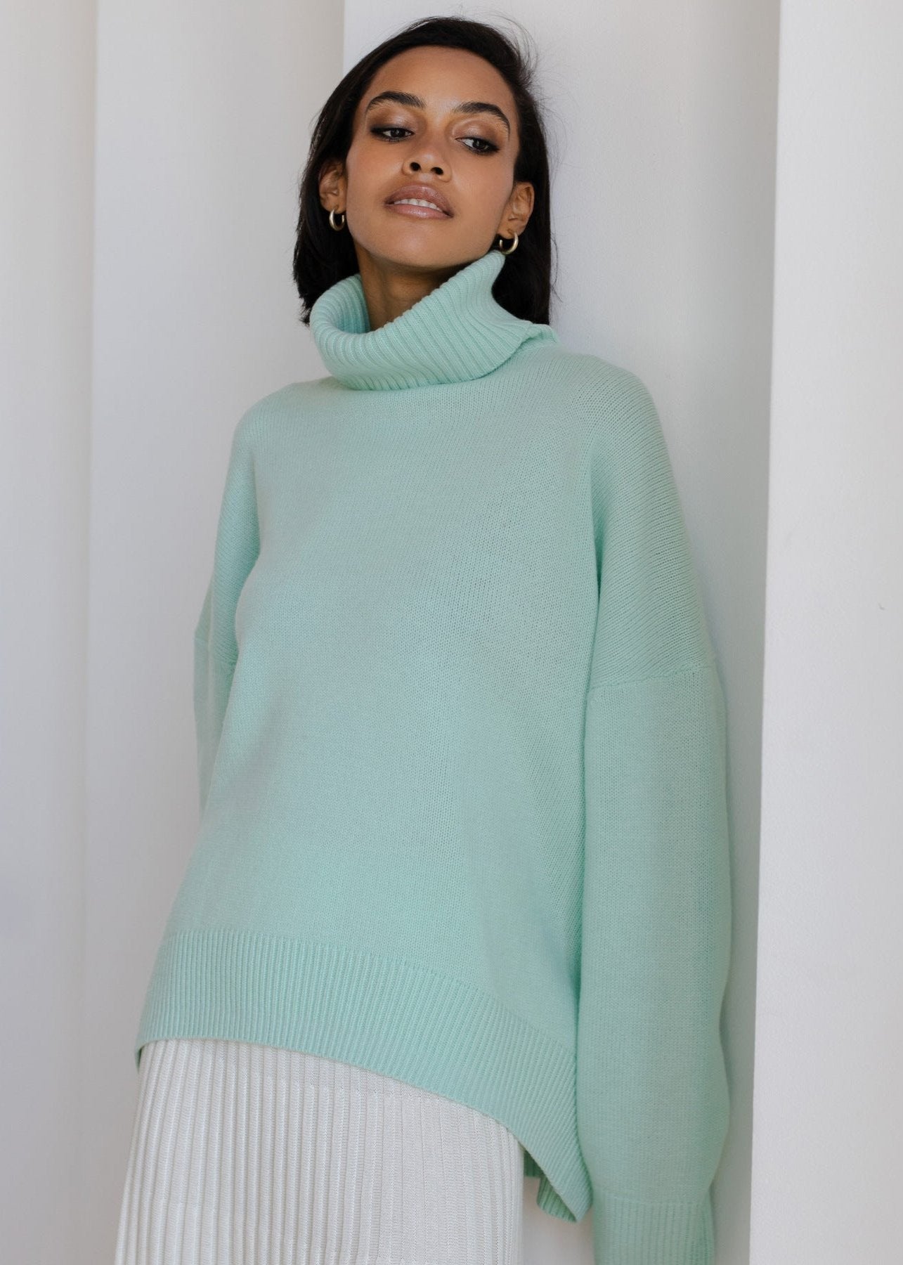 Luxe Oversized Turtleneck Sweater