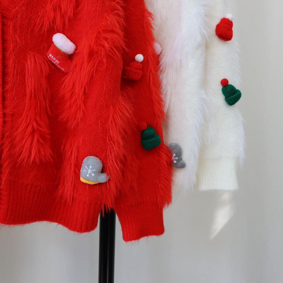 Christmas Elements Fluffy Knit Cardigan