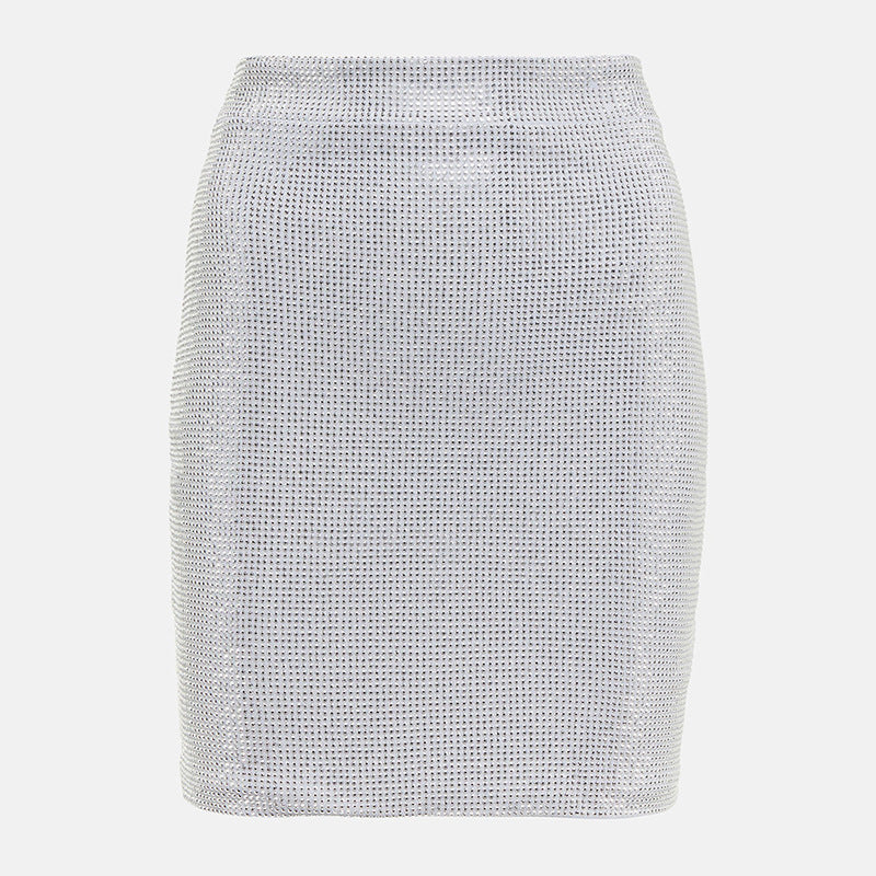 Goods Stars Graceful Fashionable Heavy Industry Net Yarn Stitching Drilling Top Drilling Skirt