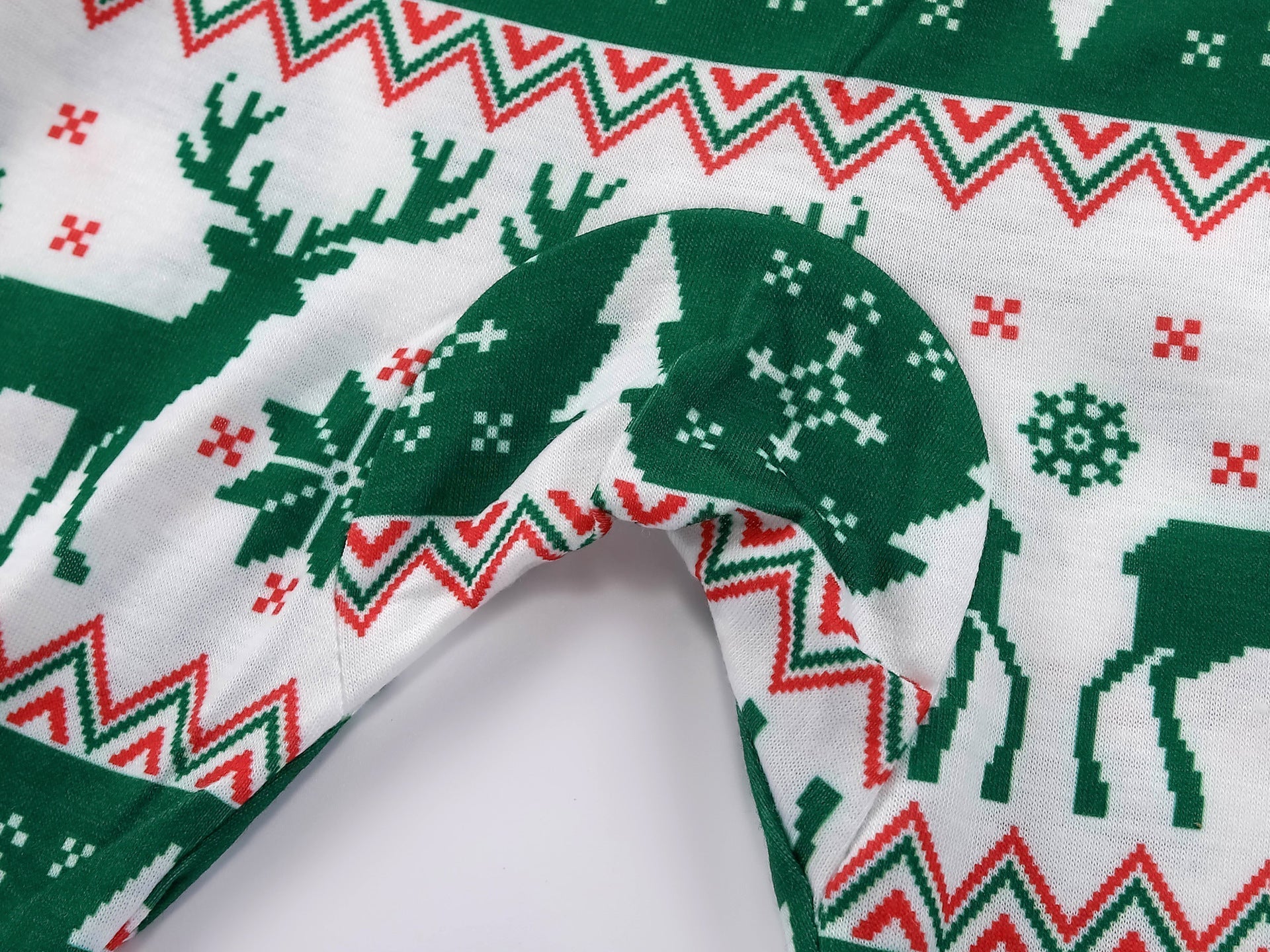 Green Christmas Elk Fmalily Matching Pajamas Sets