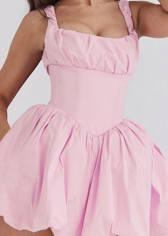 Blush Bubble Skirt Mini Dress