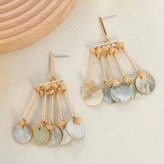 Shell Cutting Boho Style Beaded Earrings